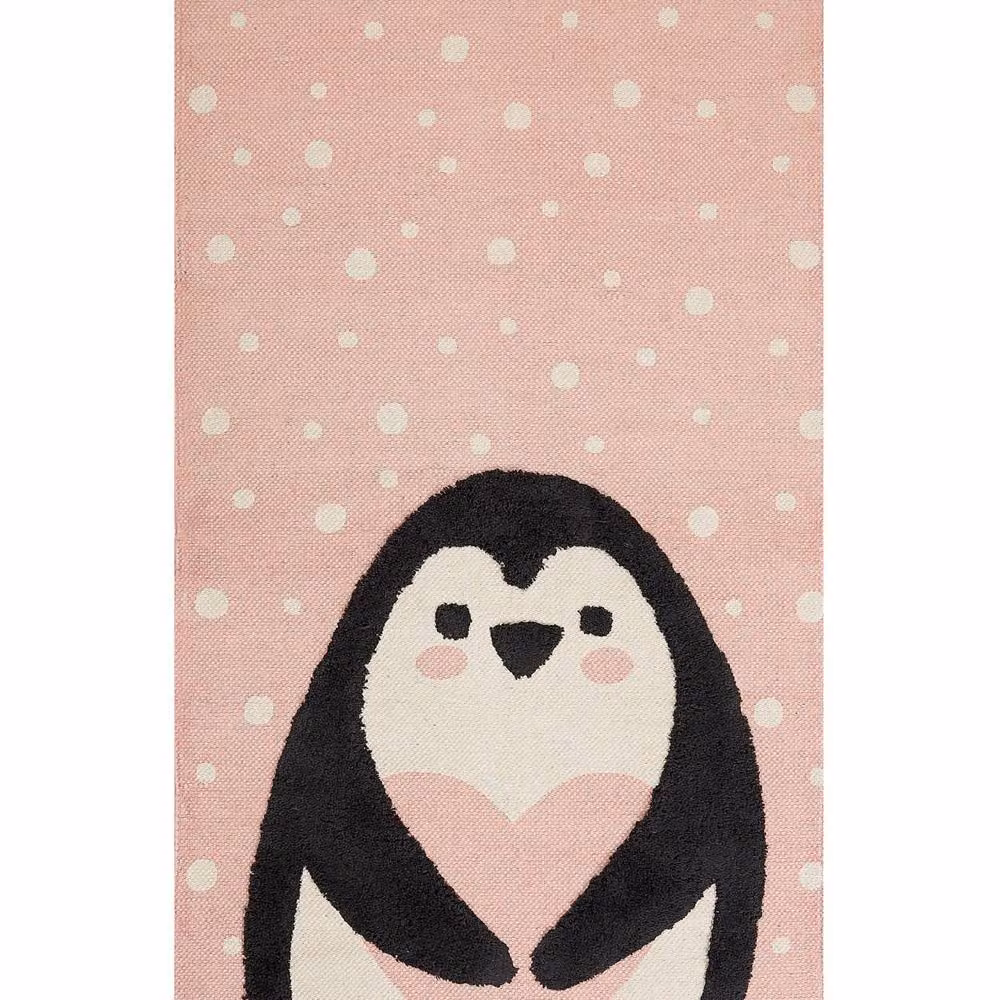 Wyld and Coco Pink Penguin Kids Area Rug, W: 80 cm, L: 150 cm – 2