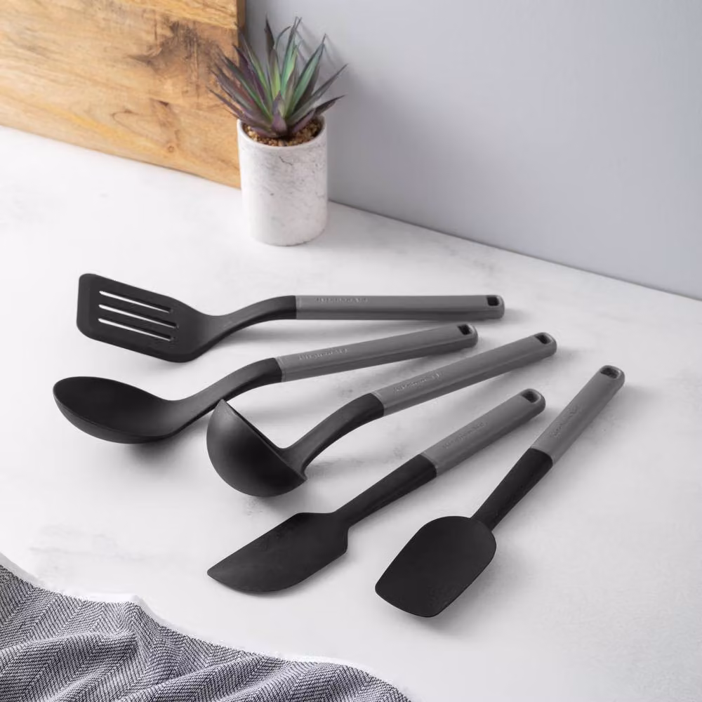 KitchenAid 5-Piece Silicone Utensil Set in Grey – 2