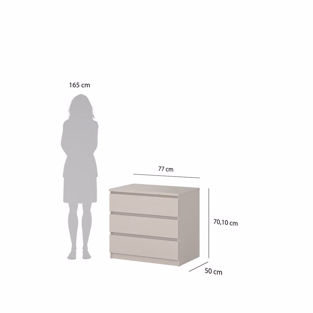 Furniture To Go Naia Chest of 3 Drawers in Cashmere Beige – 2