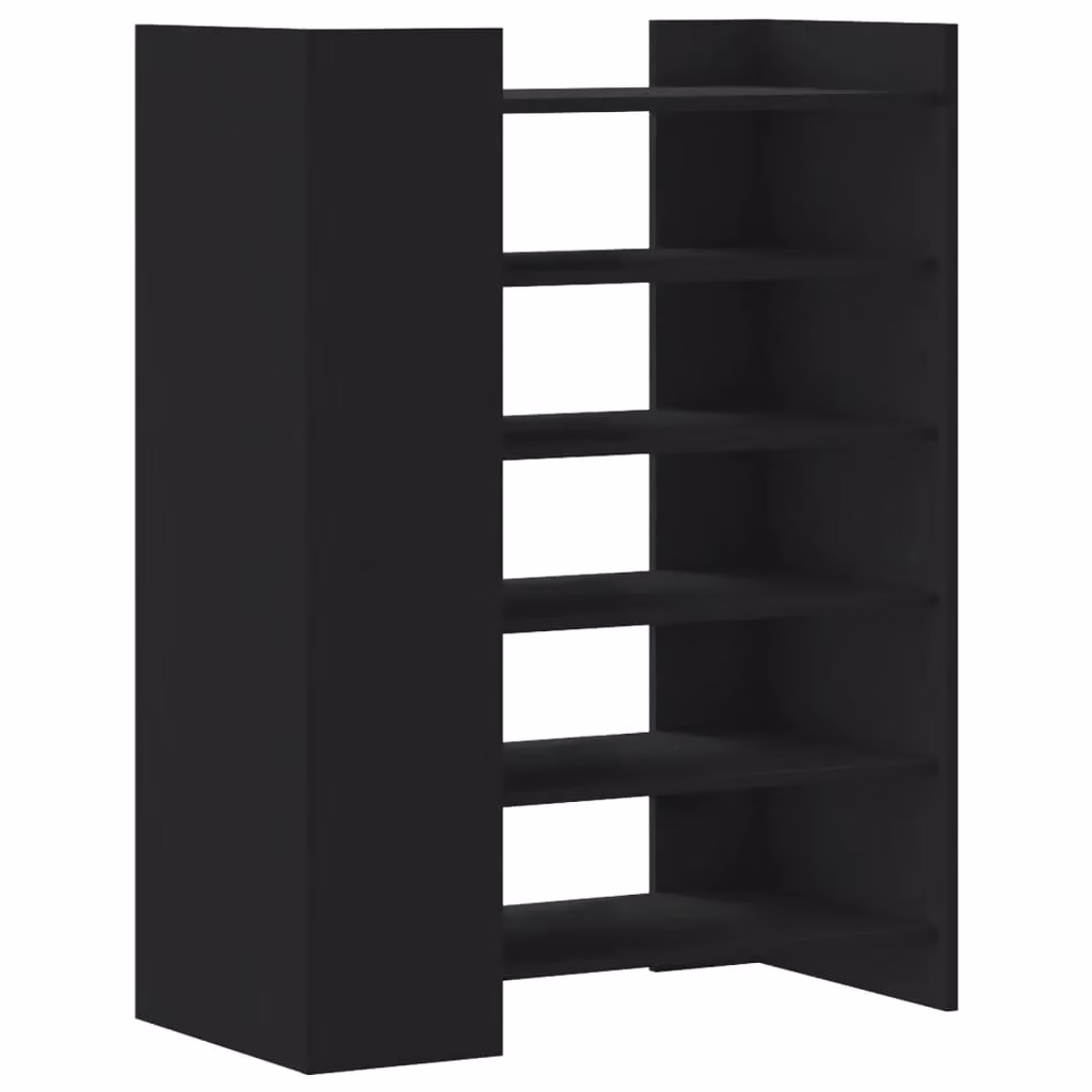 Berkfield Home Black MDF Shoe Cabinet W/D/H: 74.5 x 37.5 x 100 cm – 2