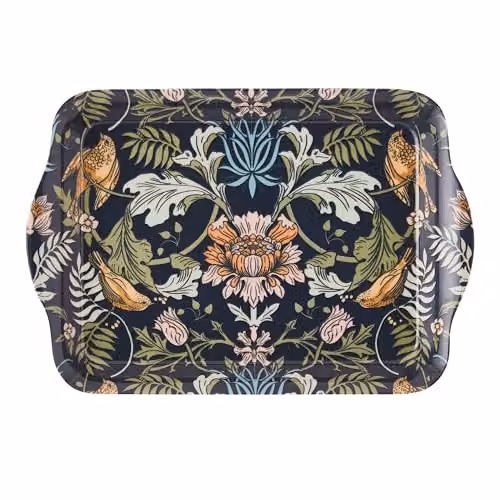 Ulster Weavers Vintage Flower Melamine Serving Tray, Blue, Green and Pink, W: 21 cm, D: 14 cm, H: 2 cm – 4