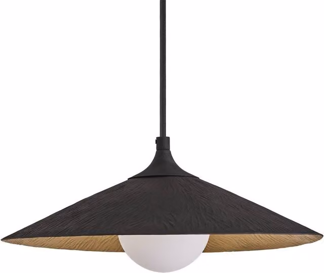 Industville Flume Pendant Light in Black, Gold/Brass or Bronze