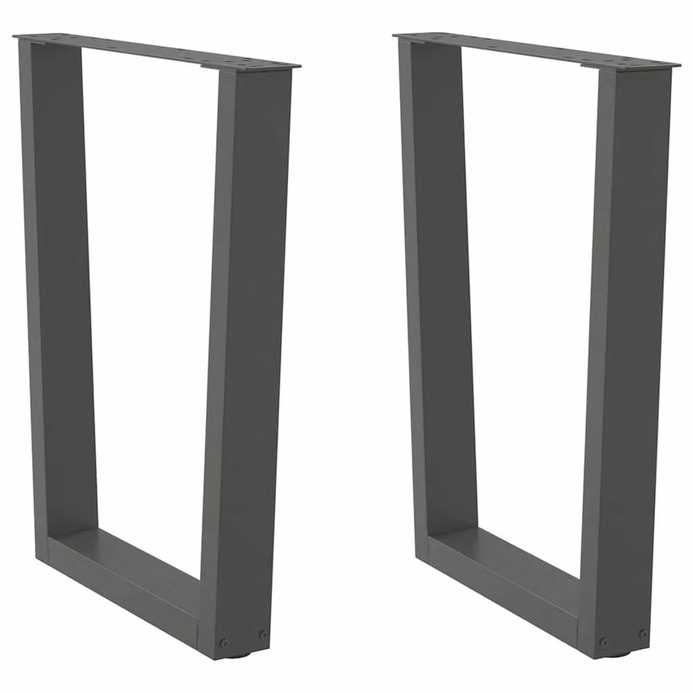 Berkfield Home V-Shape Dining Table Legs, 2 Pieces, Anthracite Grey Steel, W/H: 60 x 72-73.3 cm – 1