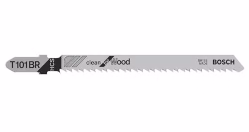 Bosch T 101 B R Clean HCS Jigsaw Blades for Wood, 5 Pack, Grey/Silver – 1