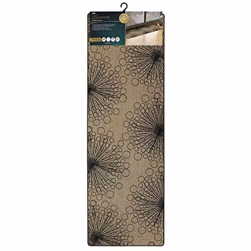 JVL Elegance Runner Mat, Dandelion Clock, Beige, W: 50 cm, L: 150 cm