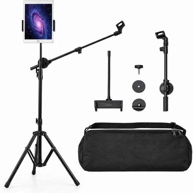 SPETLEK Adjustable Tripod Microphone Stand in Black