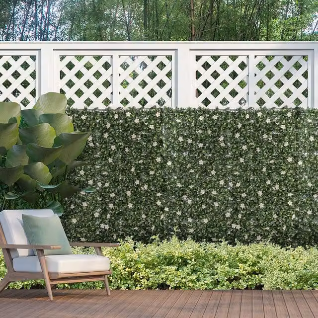 OUTSUNNY 12-Piece Artificial Boxwood Wall Panel Green Privacy Fence Screen, W/D/H: 50 x 50 x 50 cm – 1