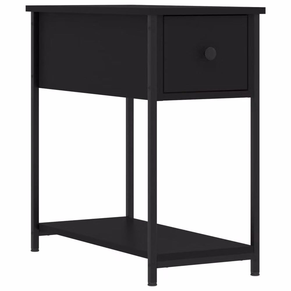 Berkfield Home Set of 2 Durable Black Bedside Cabinets, W/D/H: 60 x 30 x 60 cm – 4