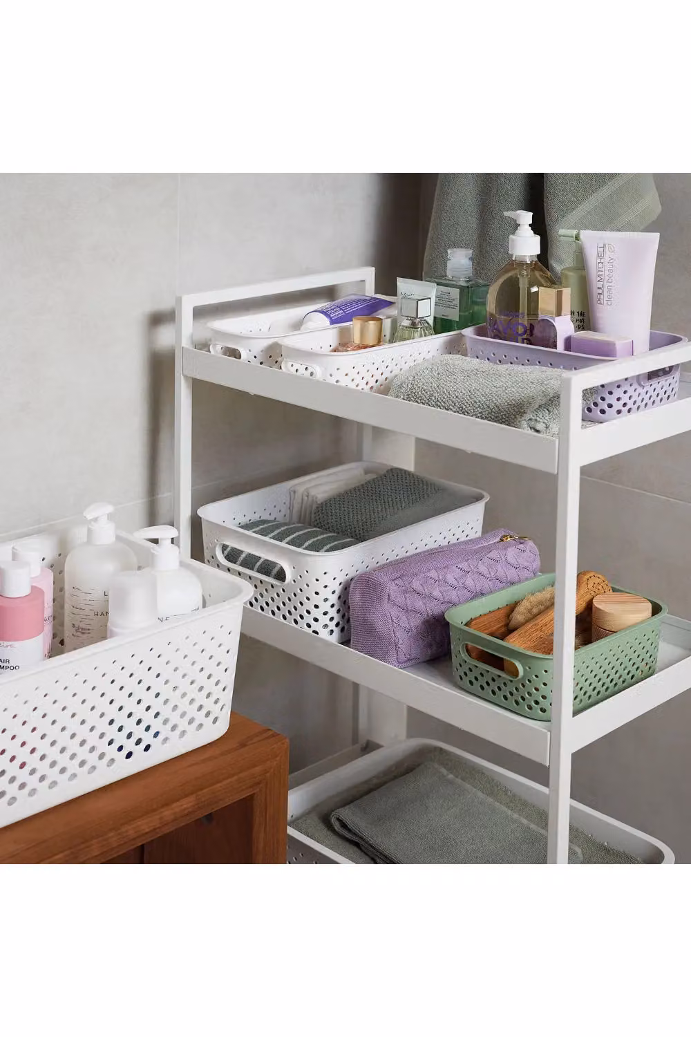 SmartStore Essence Large Sea Salt Storage Tray Basket in Blue, 11.4 l, W/D/H: 27.0 x 15.0 x 15.0 cm – 3