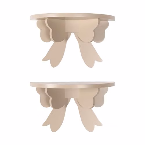 OHS 2 Pack Straight Wall Mounted Floating Shelves in Sand, W/D/H: 30 x 30 x 1.1 cm – 1