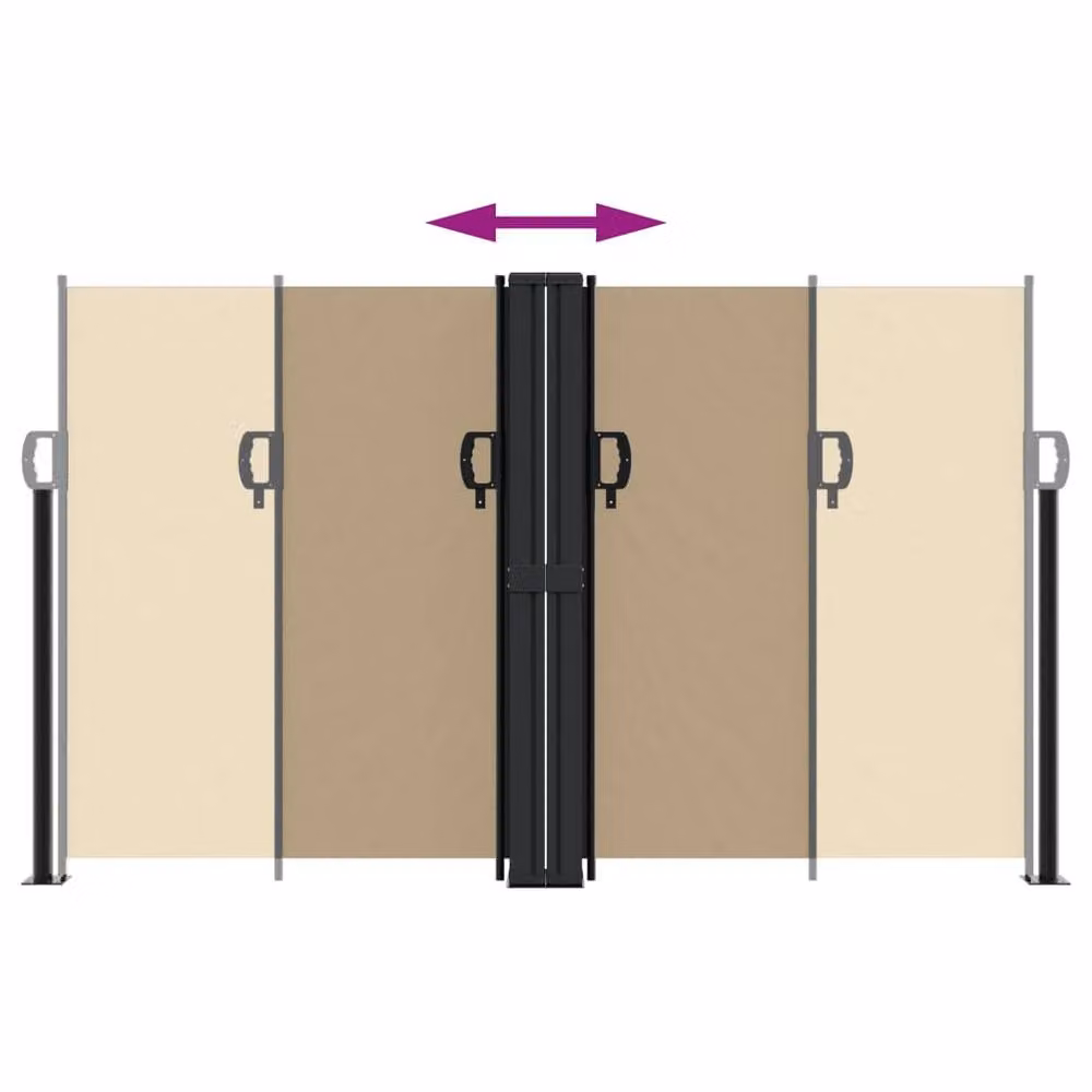 Berkfield Home Retractable Side Awning in Beige, W/D/H: 600 x 140 cm – 3
