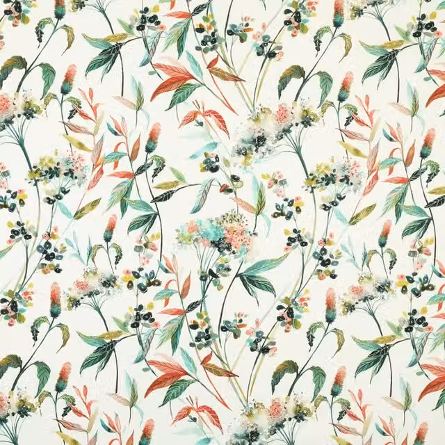 Linda Barker Yarrows Fabric Hedgerow in Multicolour