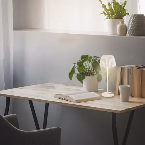 Briloner LED Table Lamp, Dimmable Touch Control, Warm White, White, H 36 cm x W 14.3 cm – 4