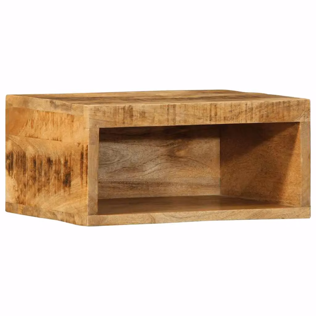 Berkfield Home Set of 2 Wall-mounted Rustic Mango Wood TV Cabinets in Brown – 2