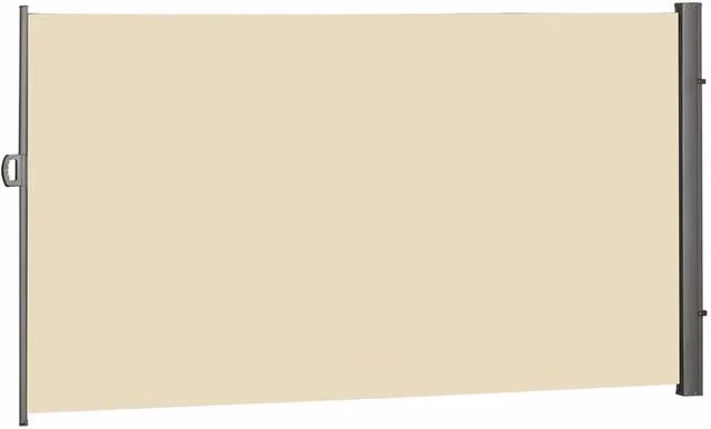 NESTLUNE Retractable Side Awning Screen Fence in Beige, W/H: 300 x 200 cm (Roll size: 100 x 15 cm)