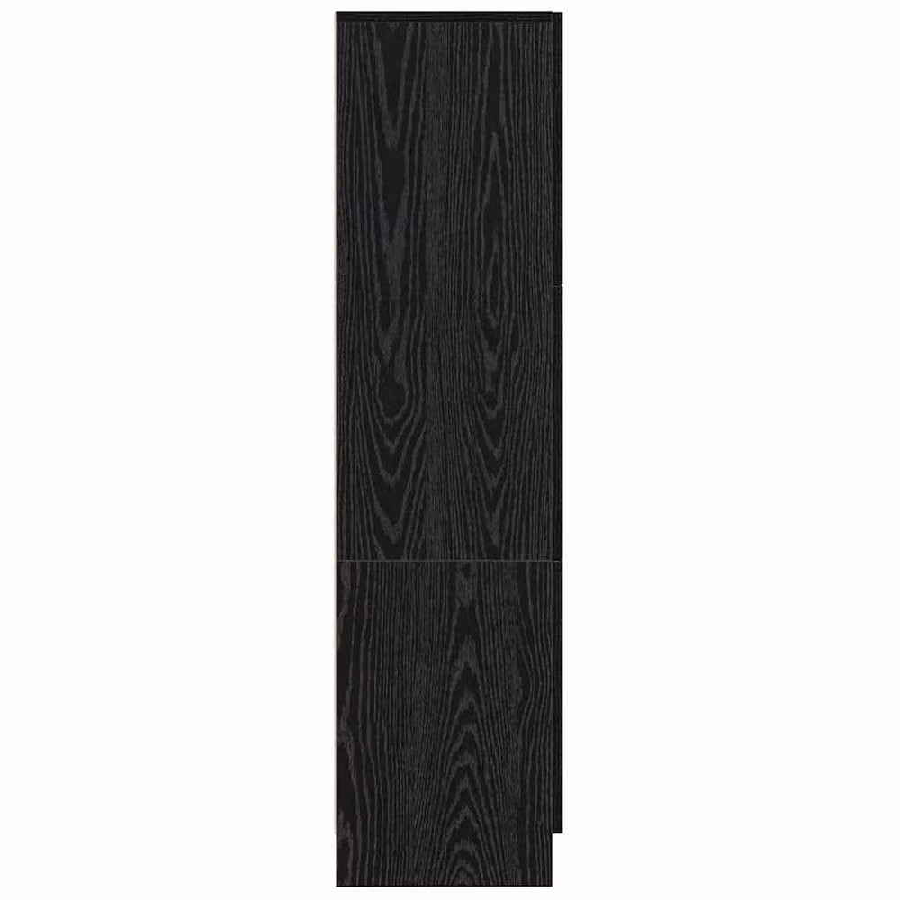 Berkfield Home Black Oak Sideboard in Black Oak MDF and Wood Veneer – 2