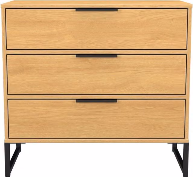 Ready Assembled 2 U Tamworth 3 Drawer Chest in Brown