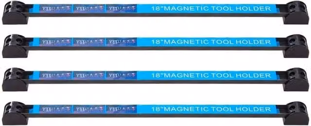 KORVIXA Blue Magnetic Wall Mounted Bar Tool Holder Strip, W: 52 cm, H: 5.2 cm