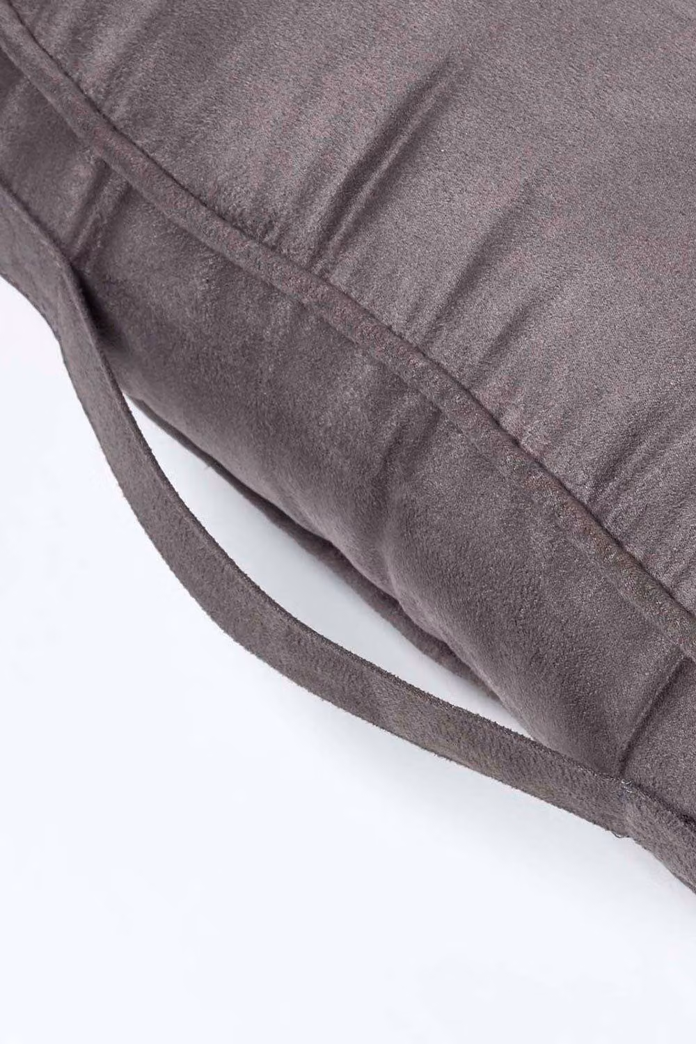 Homescapes Grey Faux Suede Contoured Round Coccyx Seat Cushion, W/D/H: 50 x 50 x 50 cm – 3