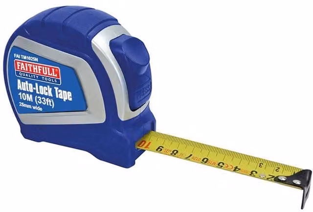 Faithfull Blue Plastic Tape Measure, 10 m
