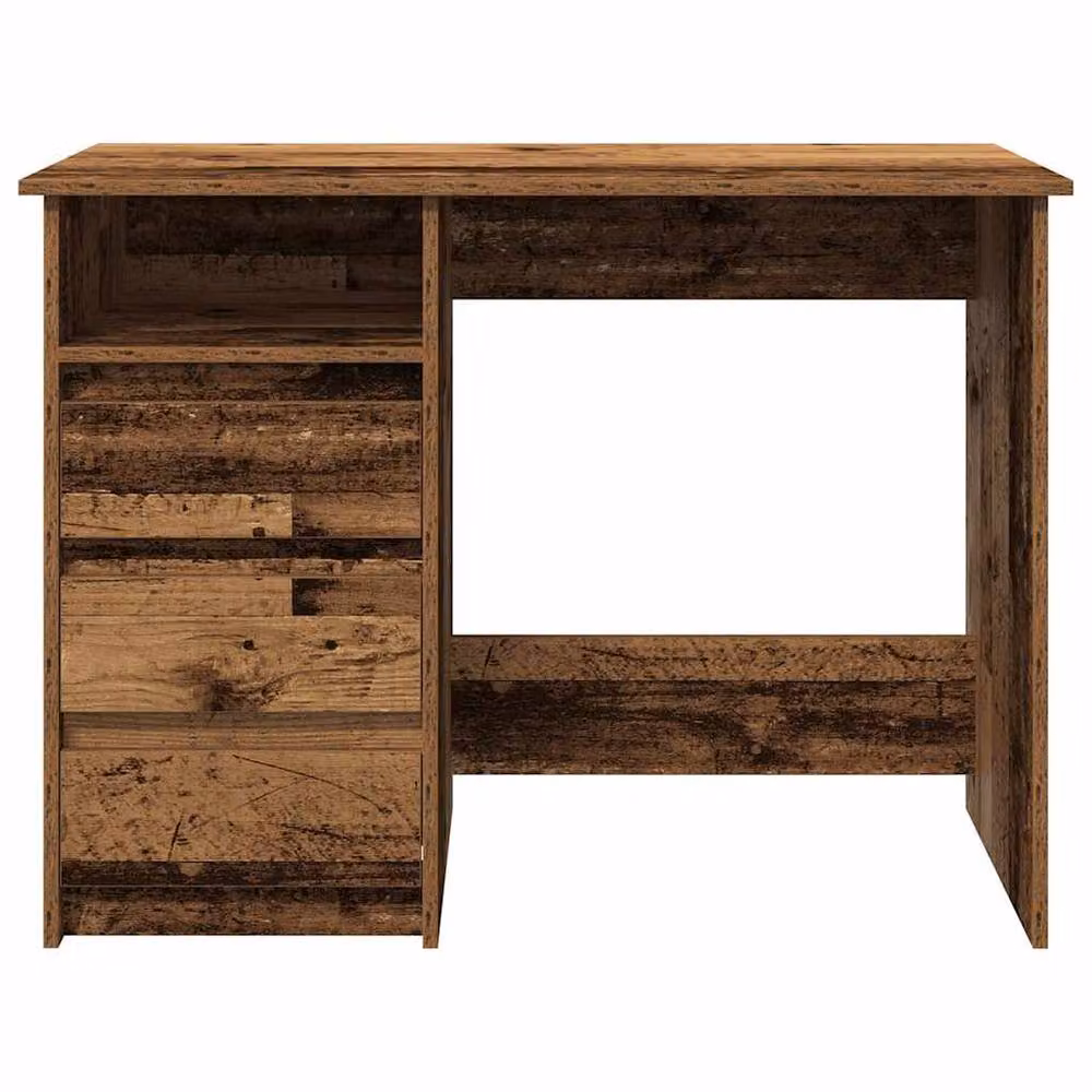 Berkfield Home Writing Desk in Brown Old Wood, W/D/H: 102 x 50 x 75 cm – 3