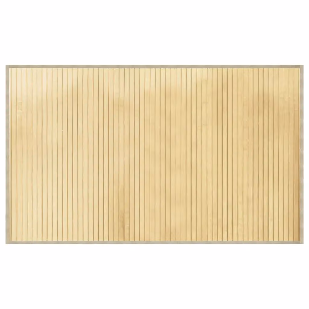 Berkfield Home Rectangular Bamboo Rug in Beige, W: 100 cm, D: 60 cm – 2