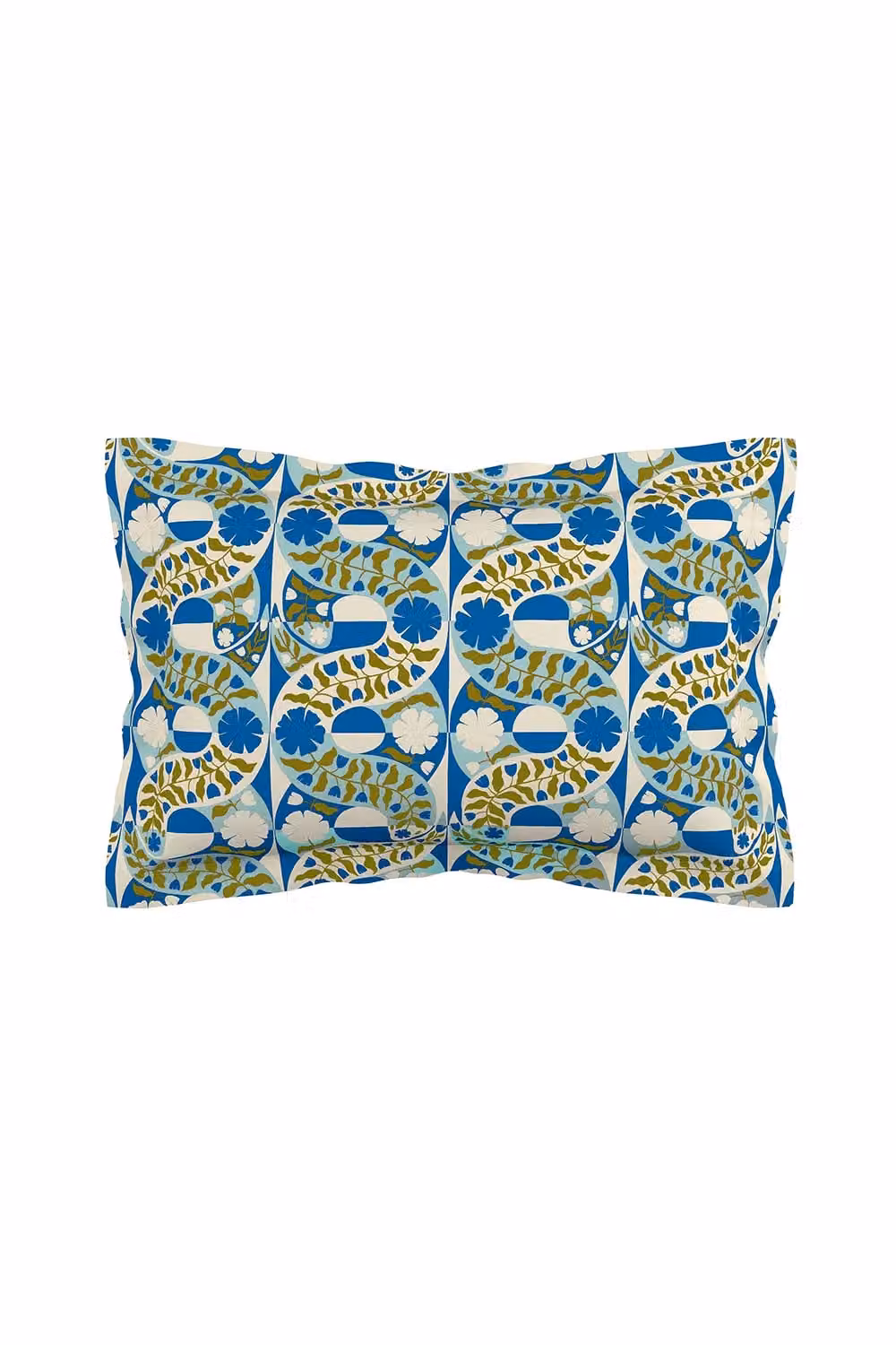 Scion Reversible Floral Cotton Duvet Cover and Pillowcase Set in Blue, White and Green, W: 180 cm, H: 200 cm – 2