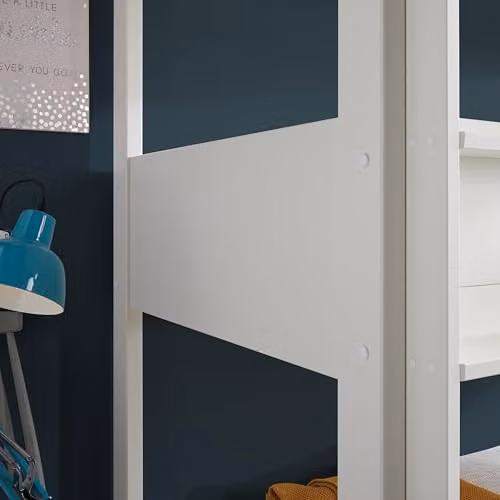 Bedmaster Snowdon White Two-Level Bunk Bed with Foam Mattresses – 2