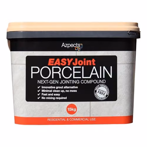 Azpects EasyJoint Ready Mixed Porcelain Patio Sand Paving Jointing Compound for Indoor and Outdoor Tiles, White Gold, 15 kg – 1