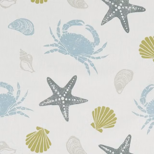 Clarke & Clarke Offshore Nautical Graphic Cotton Fabric Panel in Multicolour
