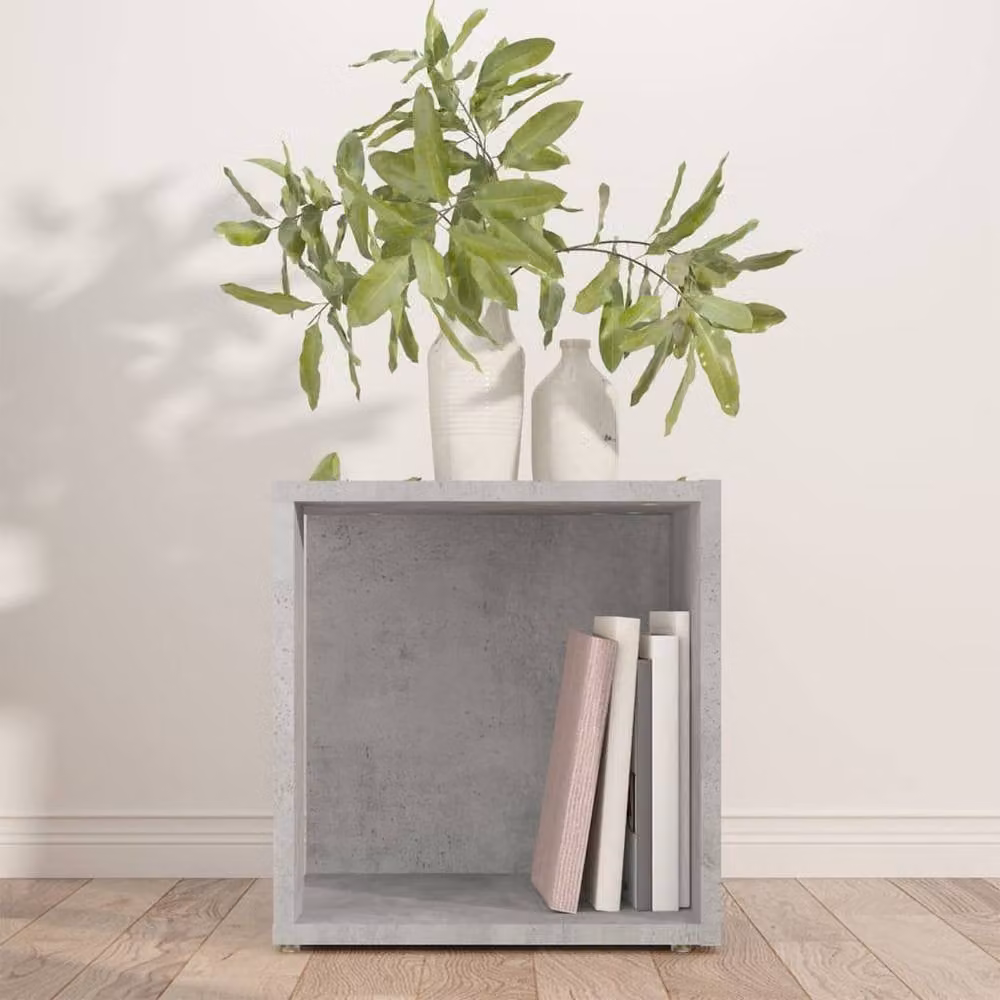 Berkfield Home Side Table in Grey Composite Wood, W/D/H: 33 x 33 x 34.5 cm – 2