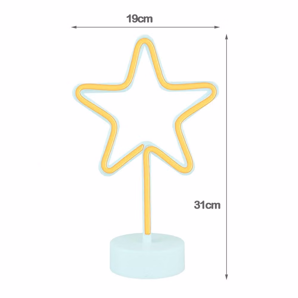 Simpa LED Novelty Neon Star Light in Warm White – 2