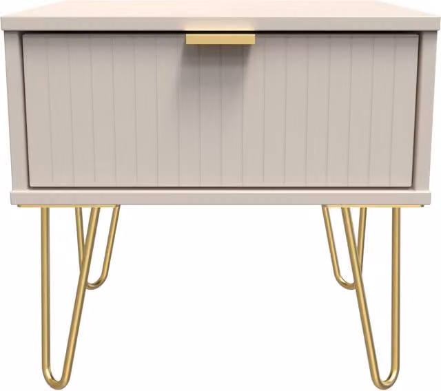 Ready Assembled 2 U Bexley 1 Drawer Bedside Table in Taupe