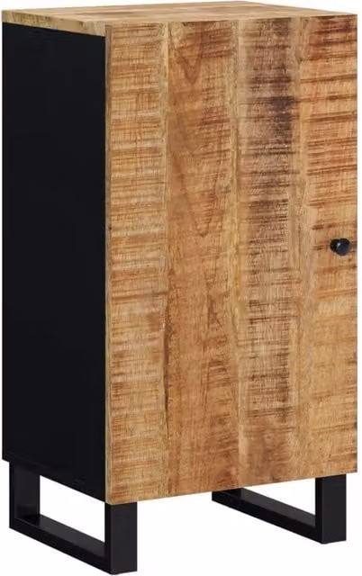 Berkfield Home Mango Wood Sideboard with Door in Brown, W/D/H: 40 x 31 x 75 cm – 1