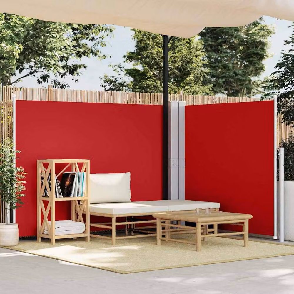 Berkfield Home Red Retractable Side Awning W/D/H: 1000 x 140 x 140 cm – 1
