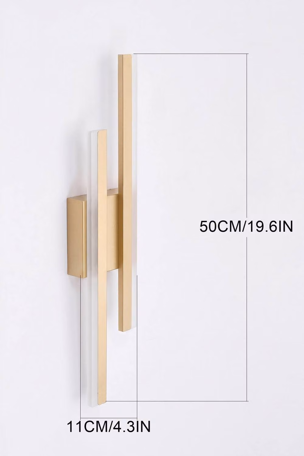 Living and Home 5W Dimmable LED Wall Light with Remote Control and Touch Switch in Gold/Brass – 2