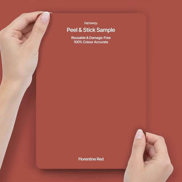 Hemway Interior Paint Sample Peel and Stick Swatch in Florentine Red