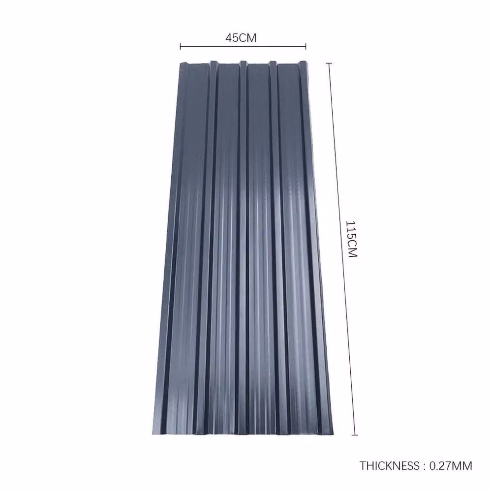 SPETLEK 24-Piece Charcoal Metal Roofing Panels for Garages, Carports and Sheds, W x D: 100 x 100 cm – 2