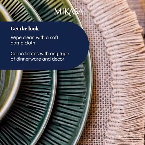 Mikasa Set of 4 Round Jute Woven Placemats, Beige, Diameter: 38 cm – 4