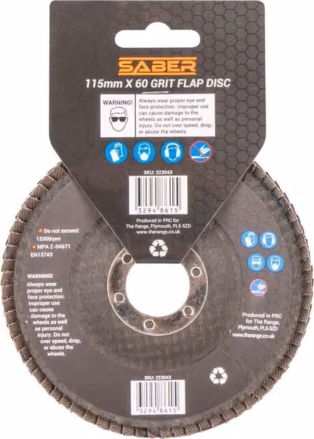 Saber Brown Metal Flap Removal Disc, Diameter: 115 mm