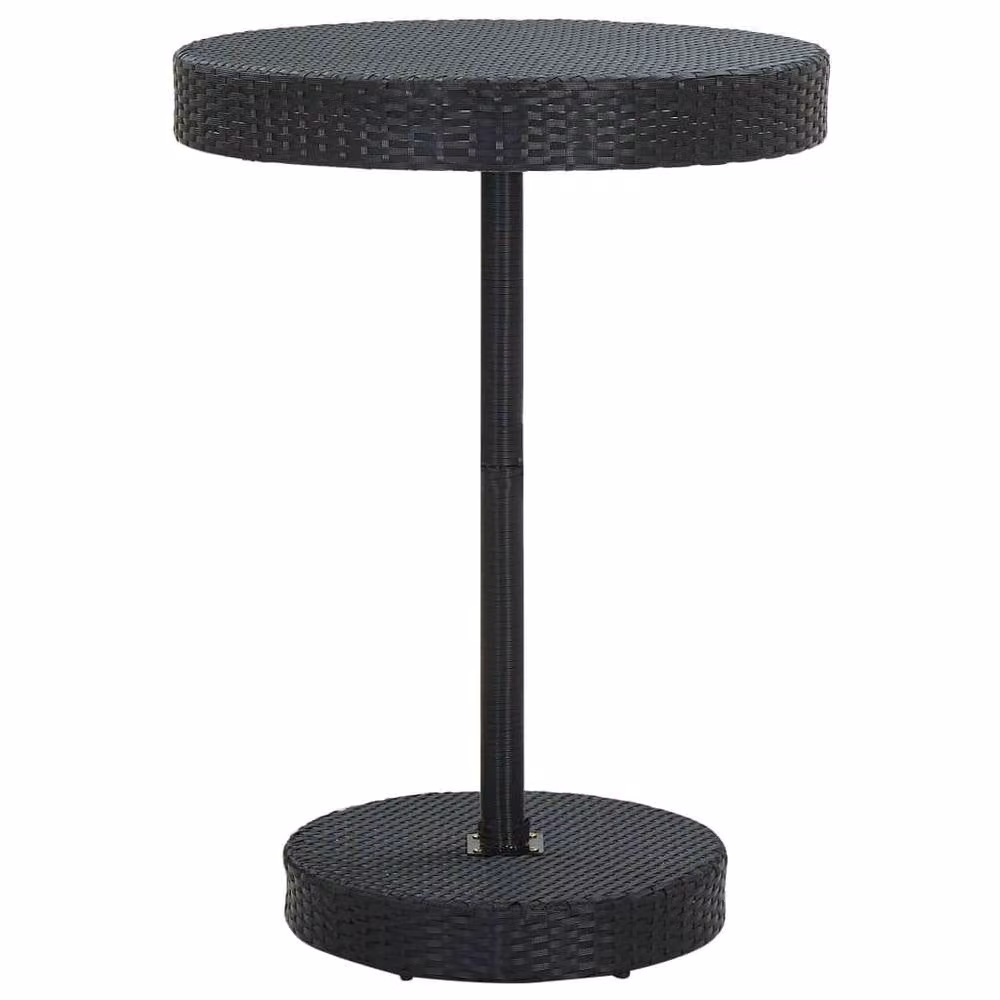 Berkfield Home Black Poly Rattan Garden Table W/D: 106 x 75.5 cm – 1