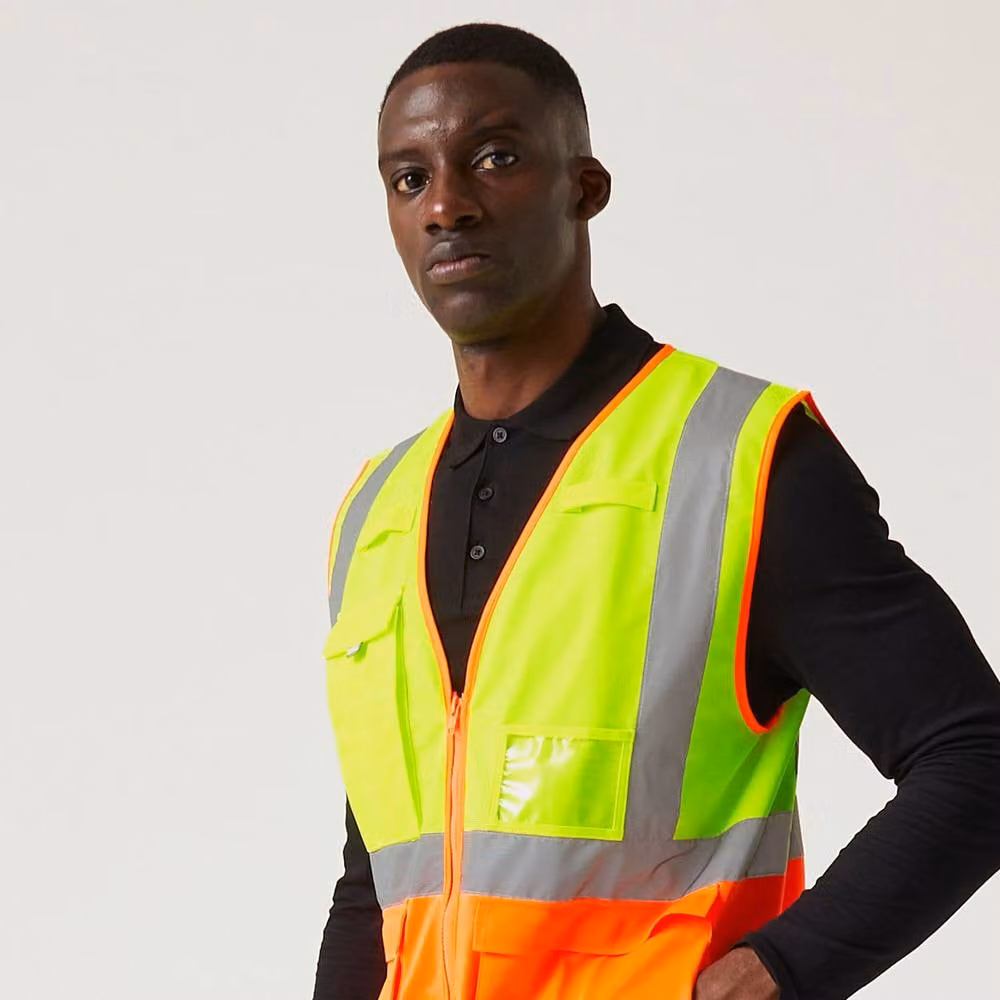 Regatta Men's Class 2 Hi-Vis Executive Vest in Yellow and Orange, Size XL – 6