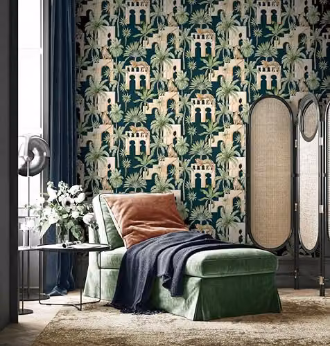 Arthouse Leopard Arches Navy Washable Wallpaper with Modern Animal Print Pattern – 5