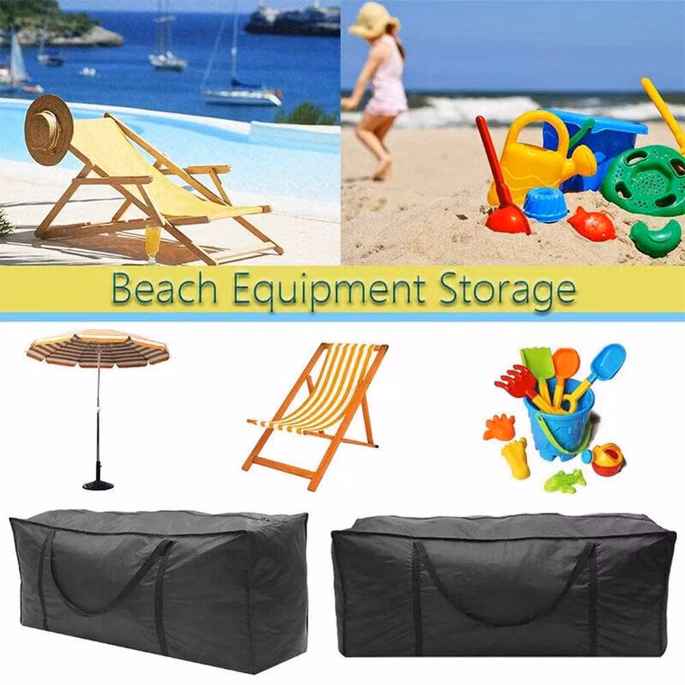 SPETLEK Waterproof Furniture Cushion Storage Bag, Black, W: 116 cm, D: 47 cm, H: 51 cm – 5