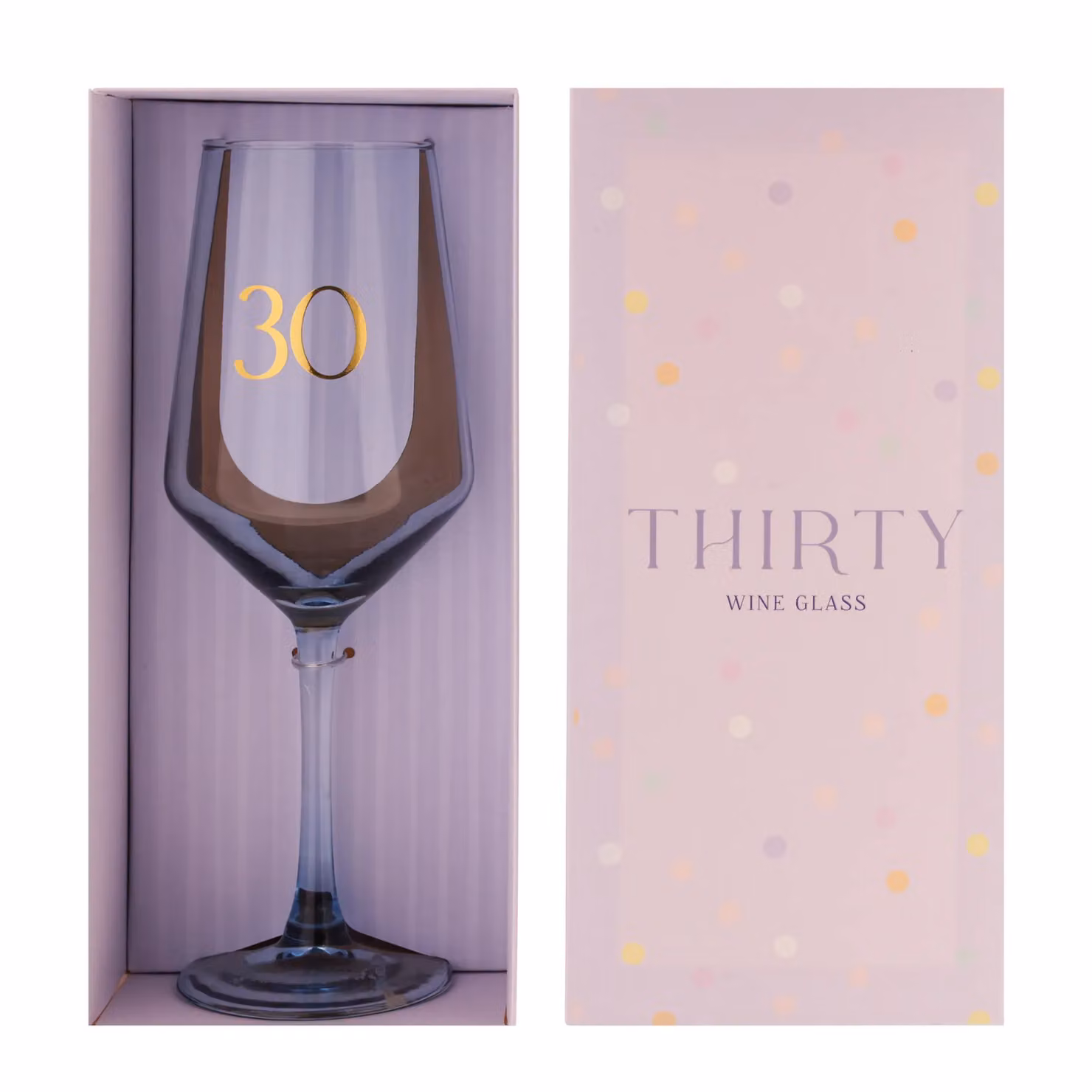 Confetti Blue and Gold Women's Celebrations Wine Glass – 2