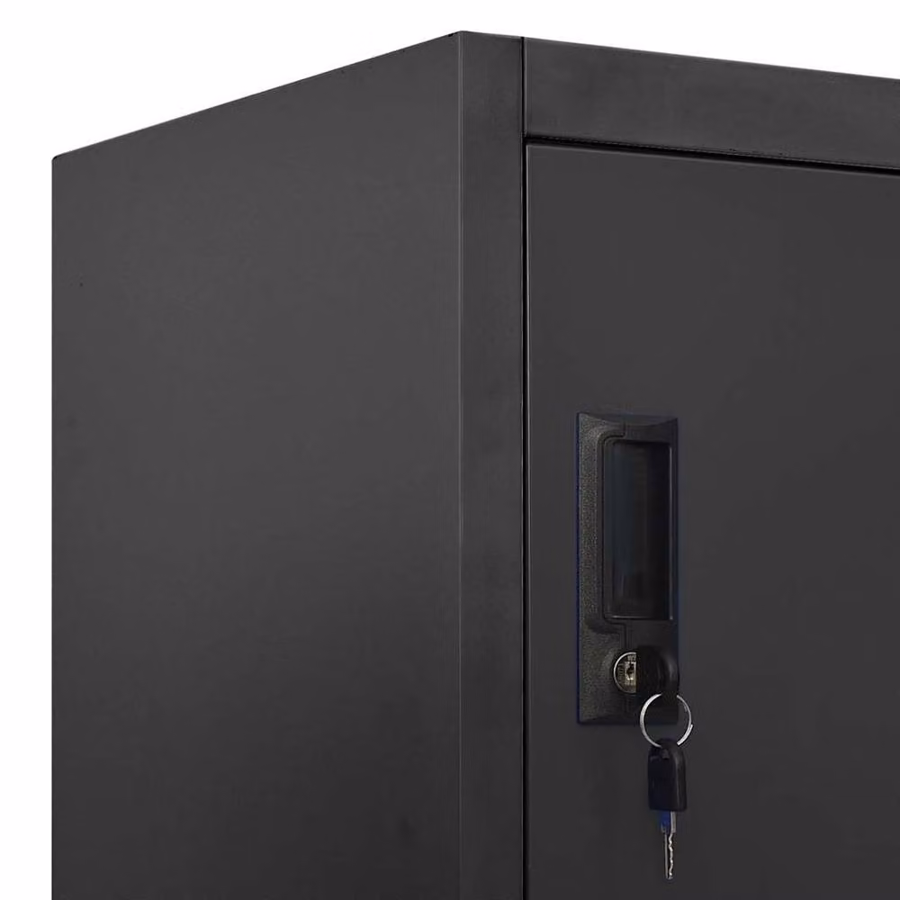 Berkfield Home Anthracite Metal Locker Cabinet with Hinged Doors and Lock, W/D/H: 90 x 40 x 180 cm – 4