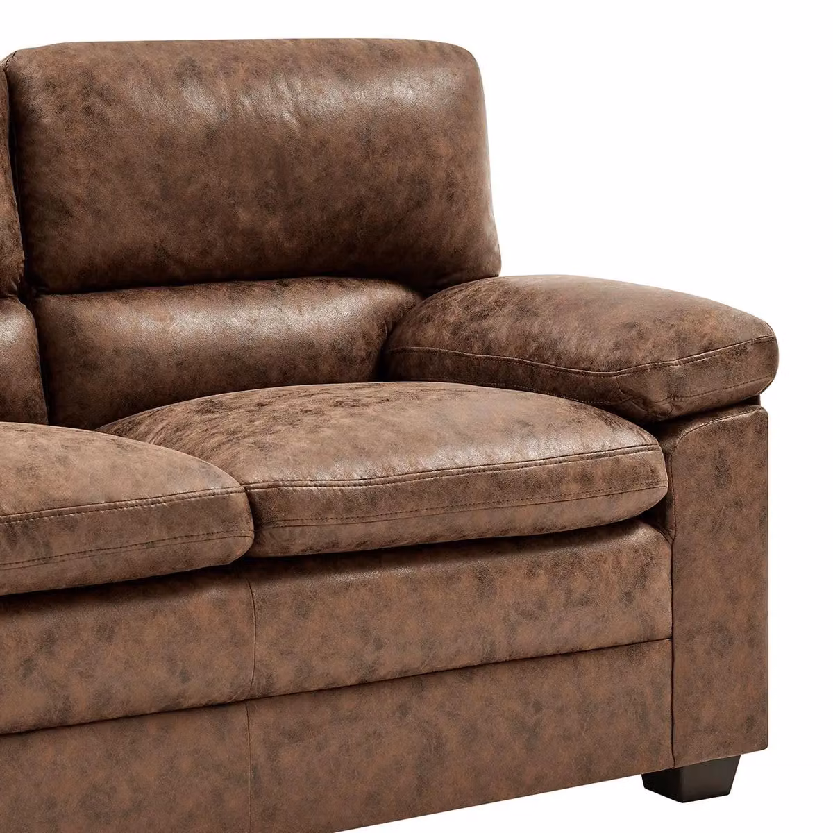 Bravich LTD Oxford Modern 1 Seater Faux Leather Sofa in Brown – 5