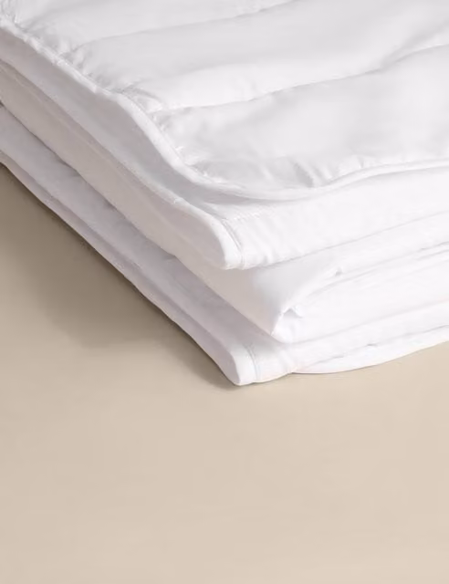 M&S Simply Soft White 1 Tog Microfibre Antibacterial Summer Duvet