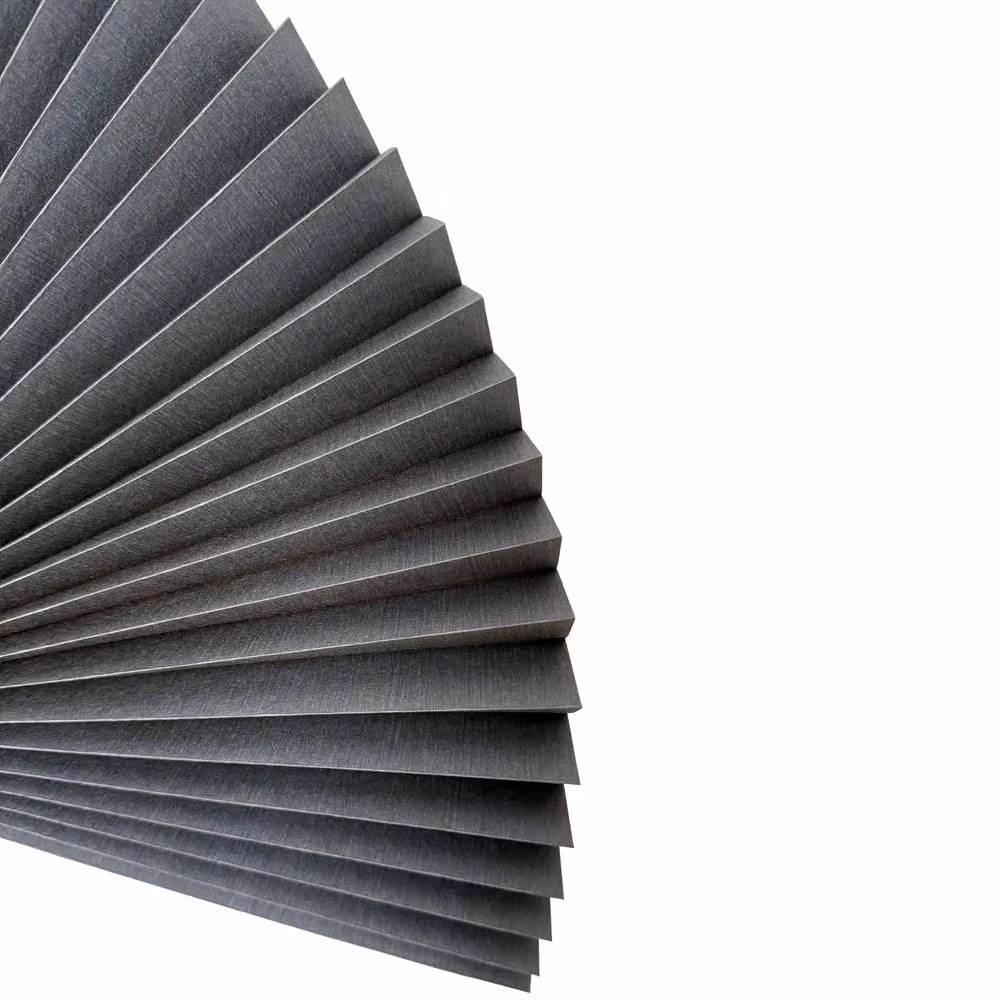 FURNISHED Stick On Blackout Pleated Blinds in Grey, Width: 130 cm, Height: 210 cm – 5