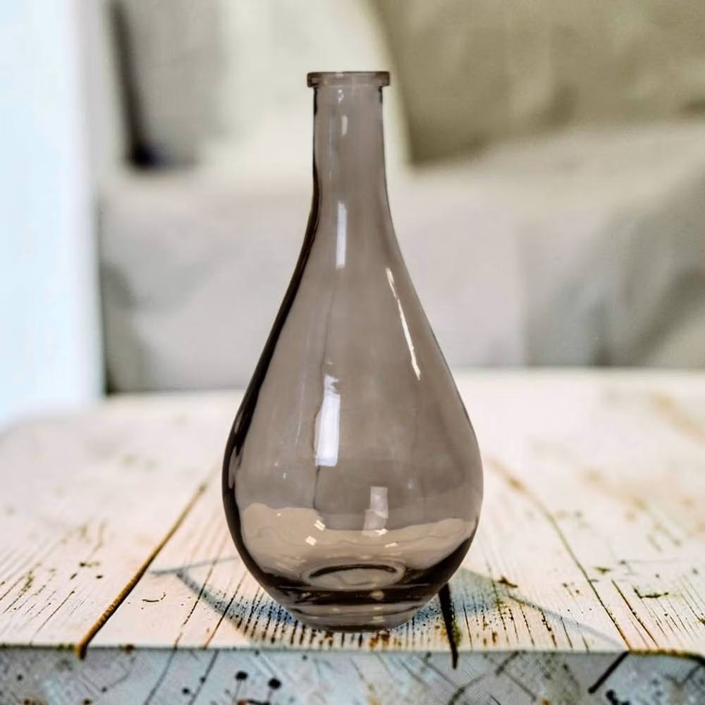 Four Candle Smokey Brown Tall Bud Vase in Glass, H 37.0 cm x W 18.0 cm x D 1.0 cm – 2